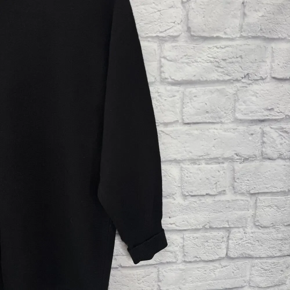 J.Crew 100% Italian Cashmere Sweater Size XS Oversized Black Long Sleeve